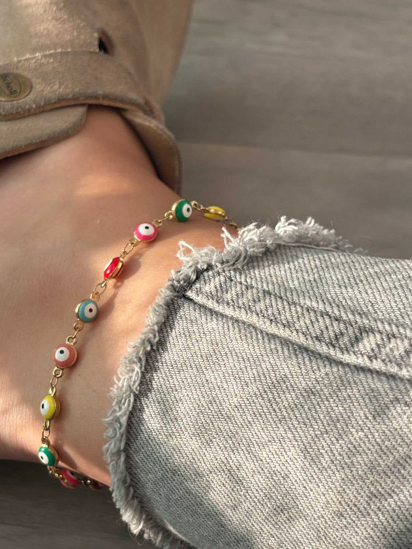 Bracelet cheville œil