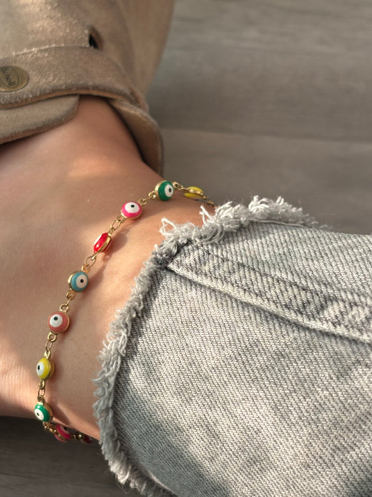 Bracelet cheville œil