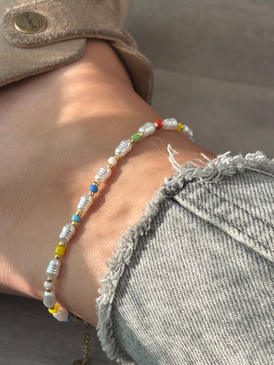 Bracelet cheville perles